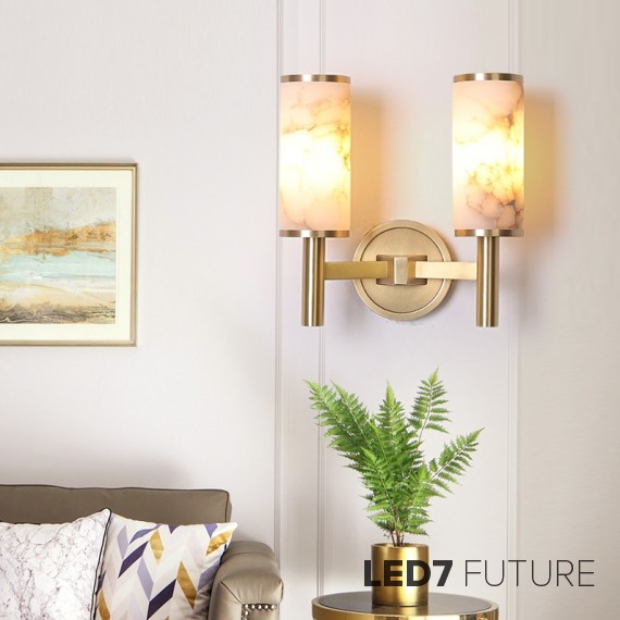 Loft Industry Modern - Marble in Gold Wall Double